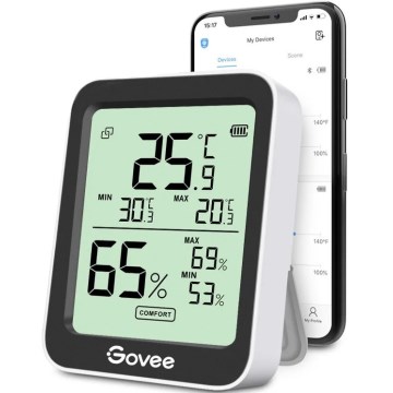 Govee - Θερμόμετρο και υγρόμετρο με οθόνη 2xAAA