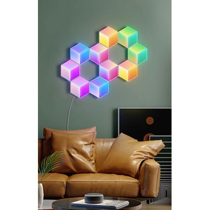 Govee - ΣΕΤ 10x Φωτιστικό LED Glide Hexa Pro LED Smart RGBIC Wi-Fi