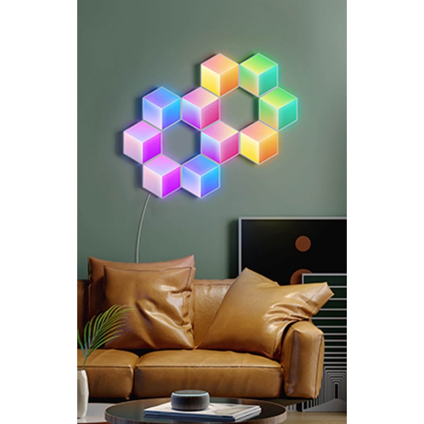 Govee - ΣΕΤ 10x Φωτιστικό LED Glide Hexa Pro LED Smart RGBIC Wi-Fi
