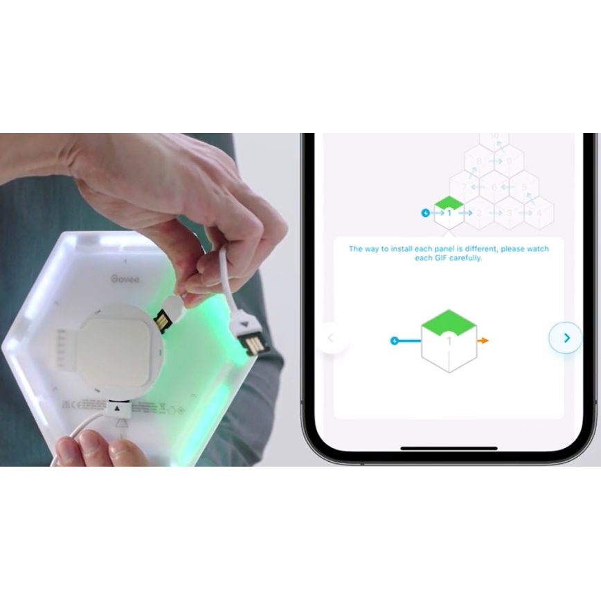 Govee - ΣΕΤ 10x Φωτιστικό LED Glide Hexa Pro LED Smart RGBIC Wi-Fi