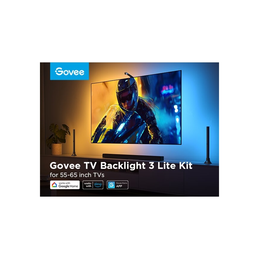 Govee - ΣΕΤ 2x Backlight TV 55-65" SMART LED οπίσθιος φωτισμός RGBICW Wi-Fi