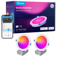 Govee - ΣΕΤ 2x LED RGBWW Χωνευτό φωτιστικό LED/11W/230V Smart 2700-6500K