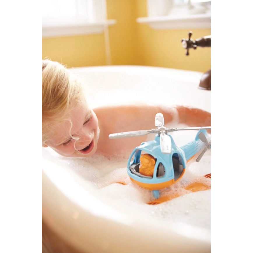 Green Toys - Ελικοπτεράκι μπλε/πορτοκαλί