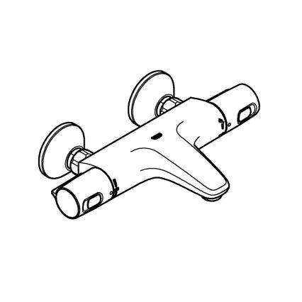 GROHE 1022162432 - Θερμοστατική μπαταρία μπανιέρας PRECISION TREND DN 15 μαύρη