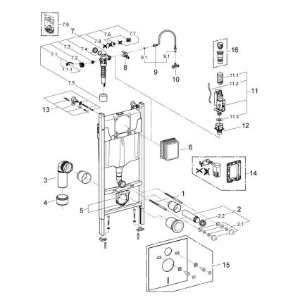 GROHE 103843SH00 - Σετ 5 σε 1 SOLIDO COMPACT 1,13 m κεραμικό/λευκό