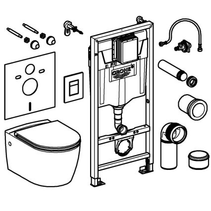 GROHE 103847SH00 - Σετ 5 σε 1 SOLIDO 1,13 m, ανθεκτικό λευκό