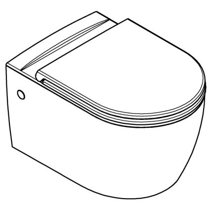 GROHE 103848SH00 - Επιτοίχιο WC START ROUND CERAMIC 368 × 543 mm ανθεκτικό λευκό