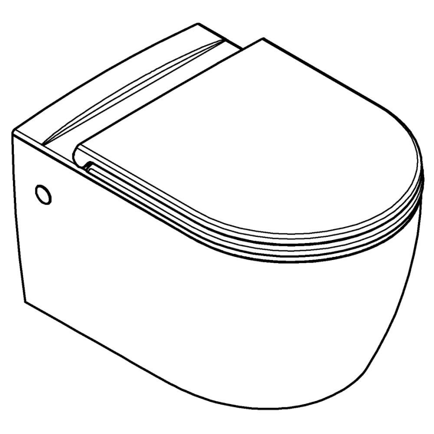 GROHE 103848SH00 - Επιτοίχιο WC START ROUND CERAMIC 368 × 543 mm ανθεκτικό λευκό