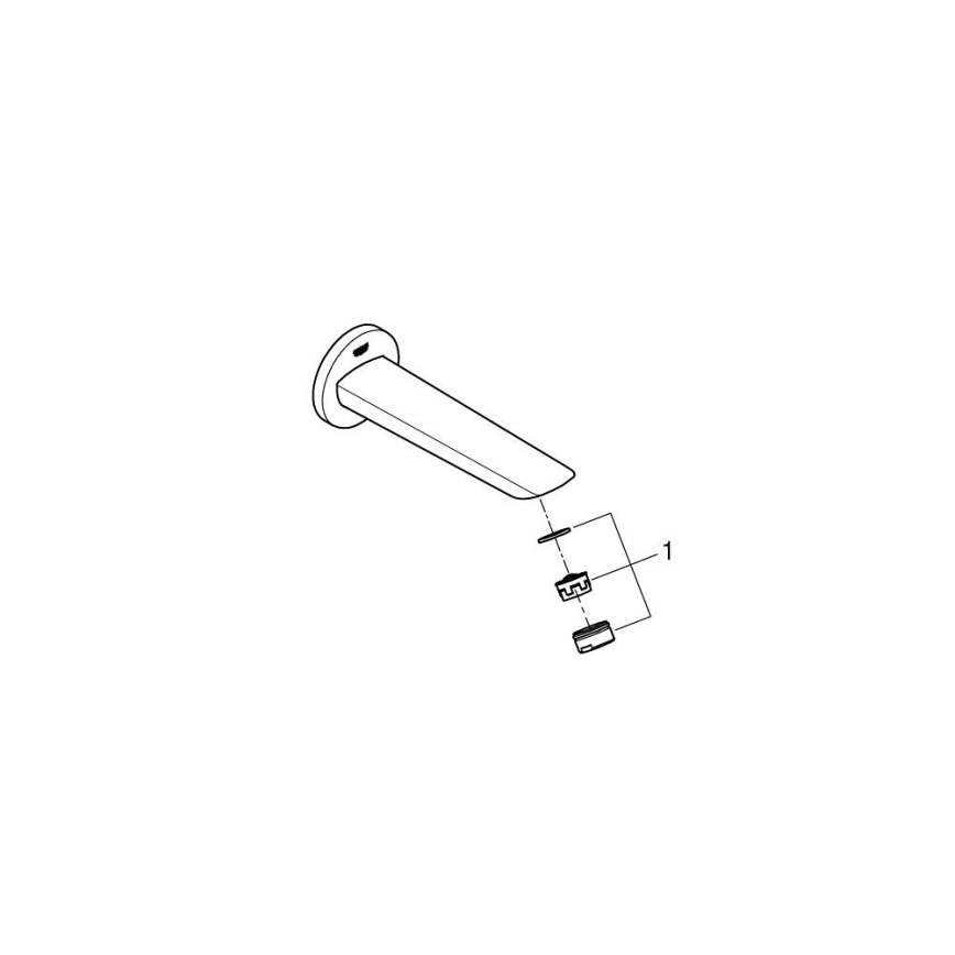 GROHE 13255001 - Βαλβίδα αποχέτευσης μπανιέρας BAUCOSMOPOLITAN 171 mm γυαλιστερό χρώμιο