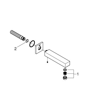 GROHE 13303000 - Βαλβίδα αποχέτευσης για μπανιέρα EUROCUBE, 170 mm, γυαλιστερό χρώμιο