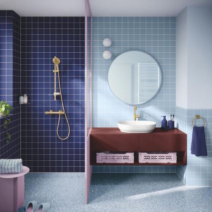 GROHE 134863GN00 - Χειρολαβή ντους VITALIO JOY+ 120 mm σε σατινέ χρυσό