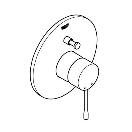 GROHE 19285001 - Μίκτης μπανιέρας για εντοιχισμένη εγκατάσταση ESSENCE, φινίρισμα γυαλιστερού χρωμίου