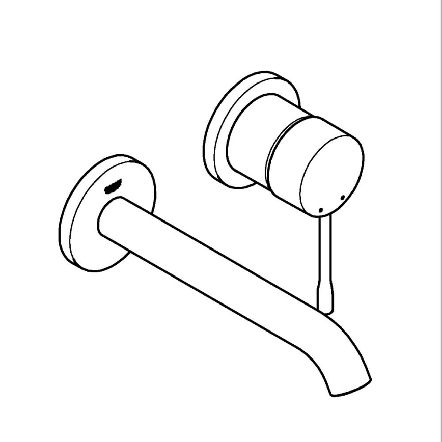 GROHE 19408DL1 - Μπαταρία νιπτήρα για δύο οπές ESSENCE 183 mm σε φινίρισμα χαλκού