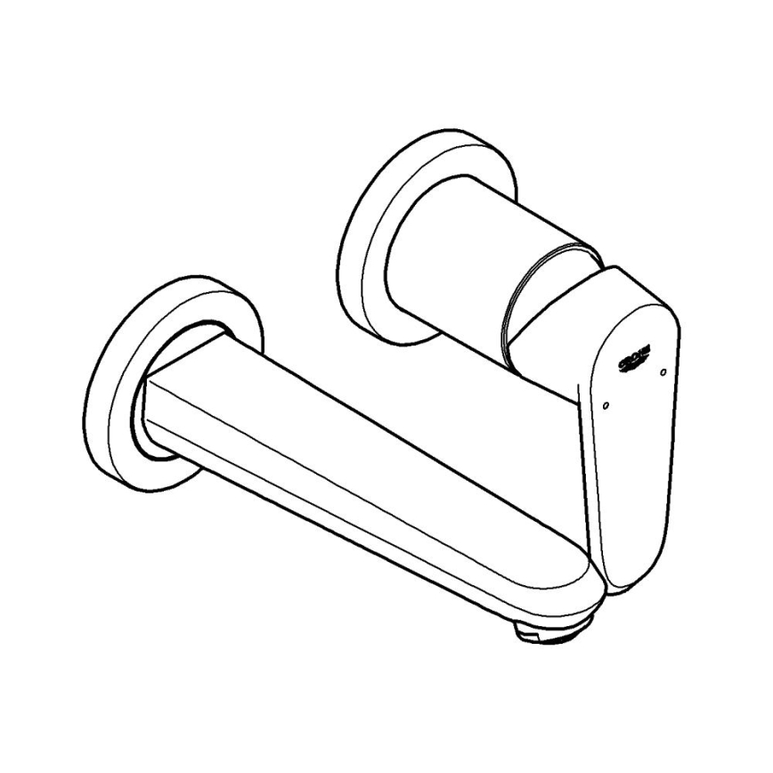 GROHE 19573002 - Μπαταρία νιπτήρα για δύο οπές EURODISC COSMOPOLITAN 11x17 cm χρωμιωμένη