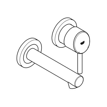 GROHE 19575001 - Μπαταρία νιπτήρα δύο οπών CONCETTO 147 mm σε γυαλισμένο χρώμιο