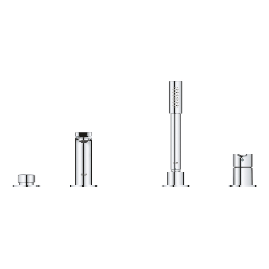 GROHE 19577001 - Σετ για μπανιέρα τεσσάρων οπών LINEARE, γυαλιστερό χρώμιο