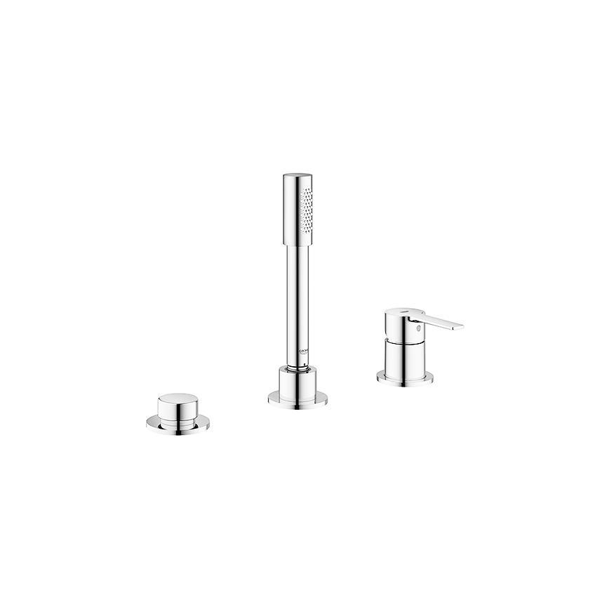 GROHE 19965001 - Μπαταρία μπανιέρας τριών οπών LINEARE, γυαλιστερό χρώμιο