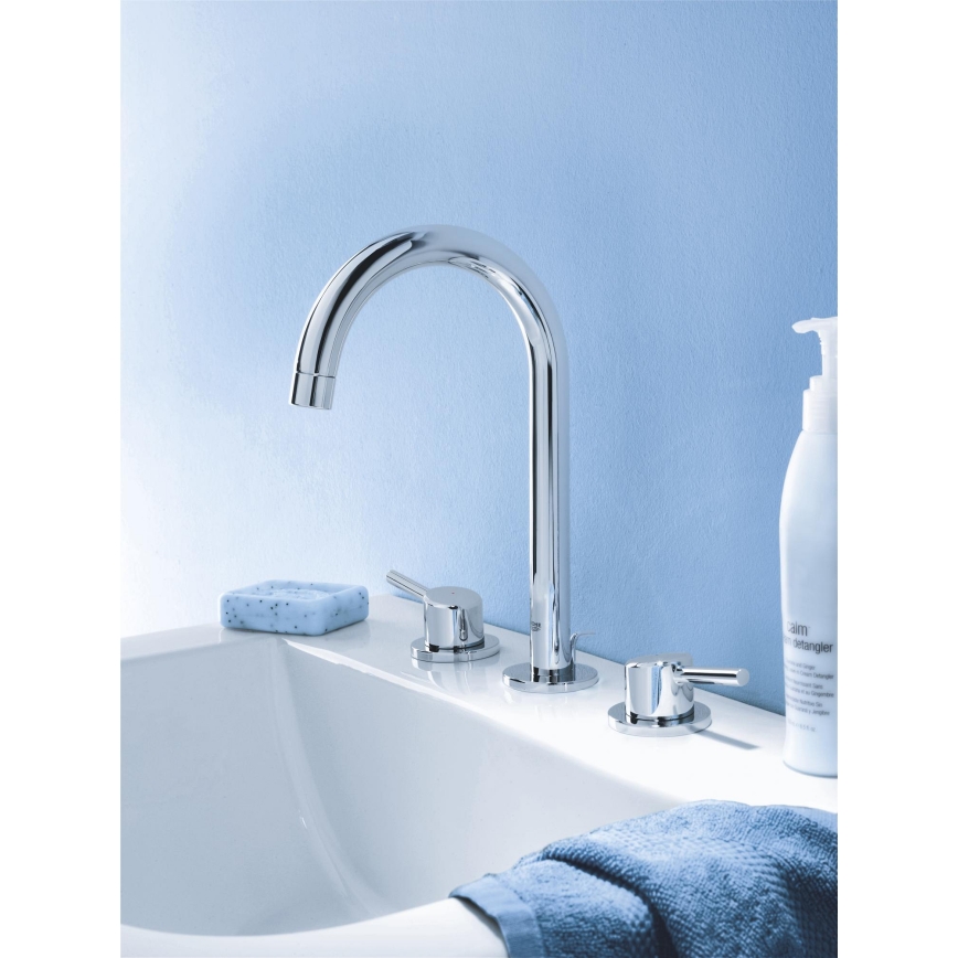GROHE 20216001 - Μπαταρία νιπτήρα τριών οπών CONCETTO DN 15 μέγεθος L χρωμιωμένη
