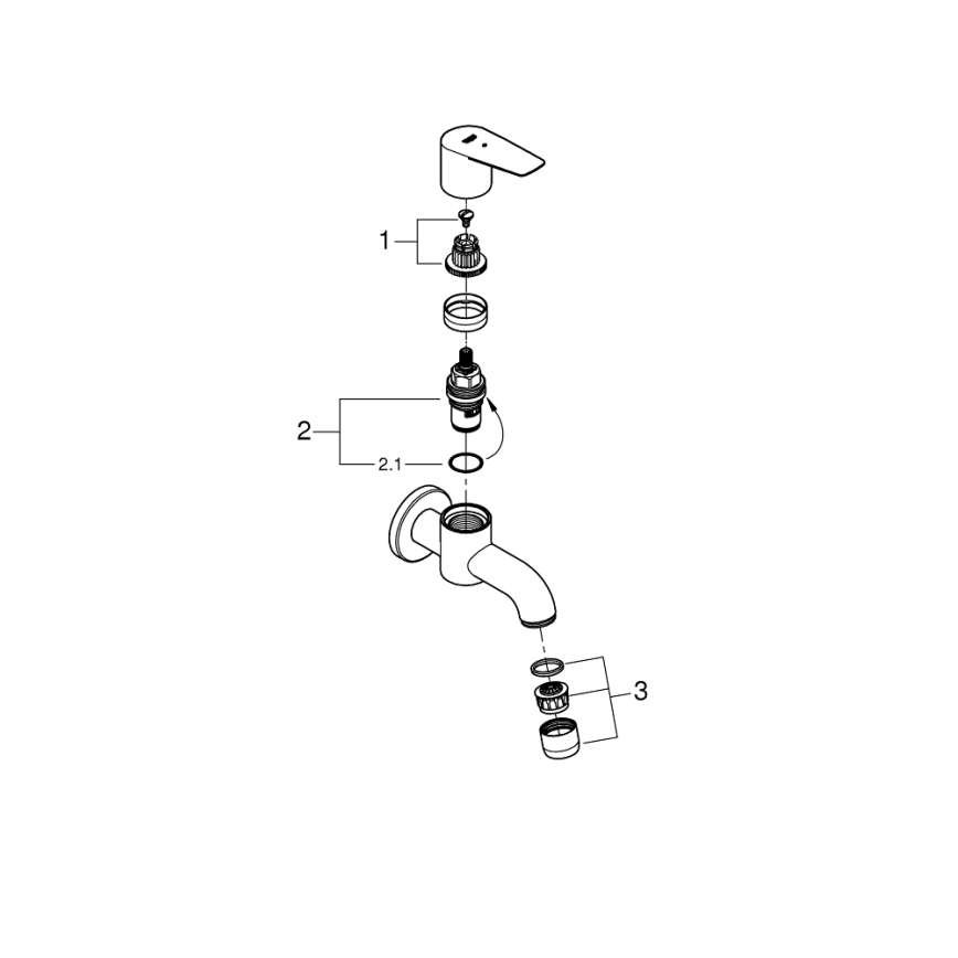 GROHE 20238001 - Βαλβίδα εκροής DN 15, γυαλιστερό χρώμιο