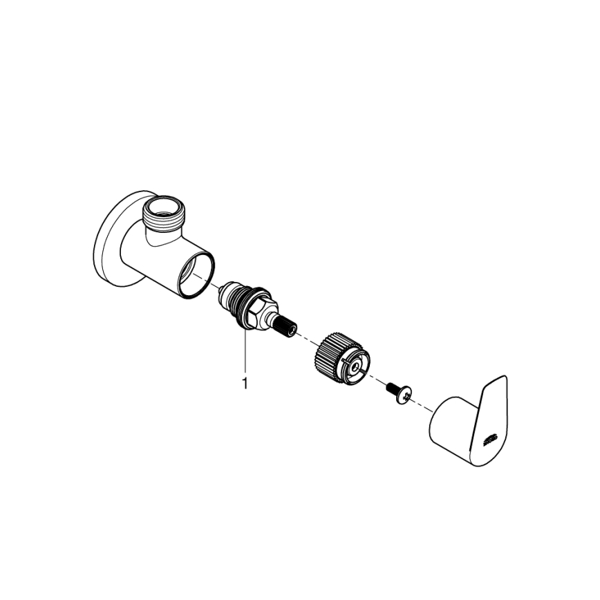 GROHE 22009001 - Γωνιακή βαλβίδα DN 15, γυαλισμένο χρώμιο