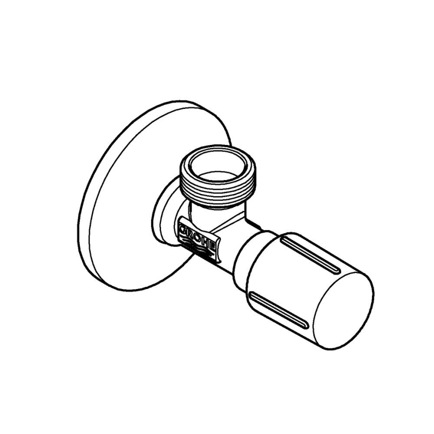GROHE 22041001 - Γωνιακή βαλβίδα DN 15 σε γυαλιστερό χρώμιο