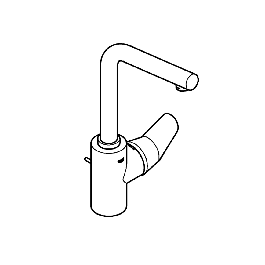 GROHE 23054003 - Μίκτης νιπτήρα EURODISC COSMOPOLITAN, μέγεθος L, χρωμέ