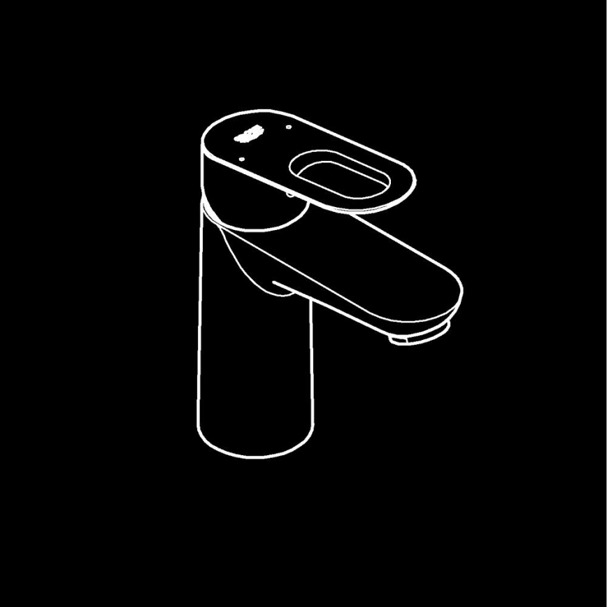 GROHE 23337000 - Μπαταρία νιπτήρα BAULOOP DN 15, γυαλιστερό χρώμιο