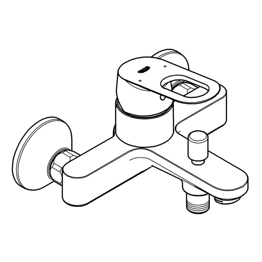 GROHE 23341000 - Μπαταρία μπανιέρας BAULOOP DN 15 γυαλιστερό χρώμιο