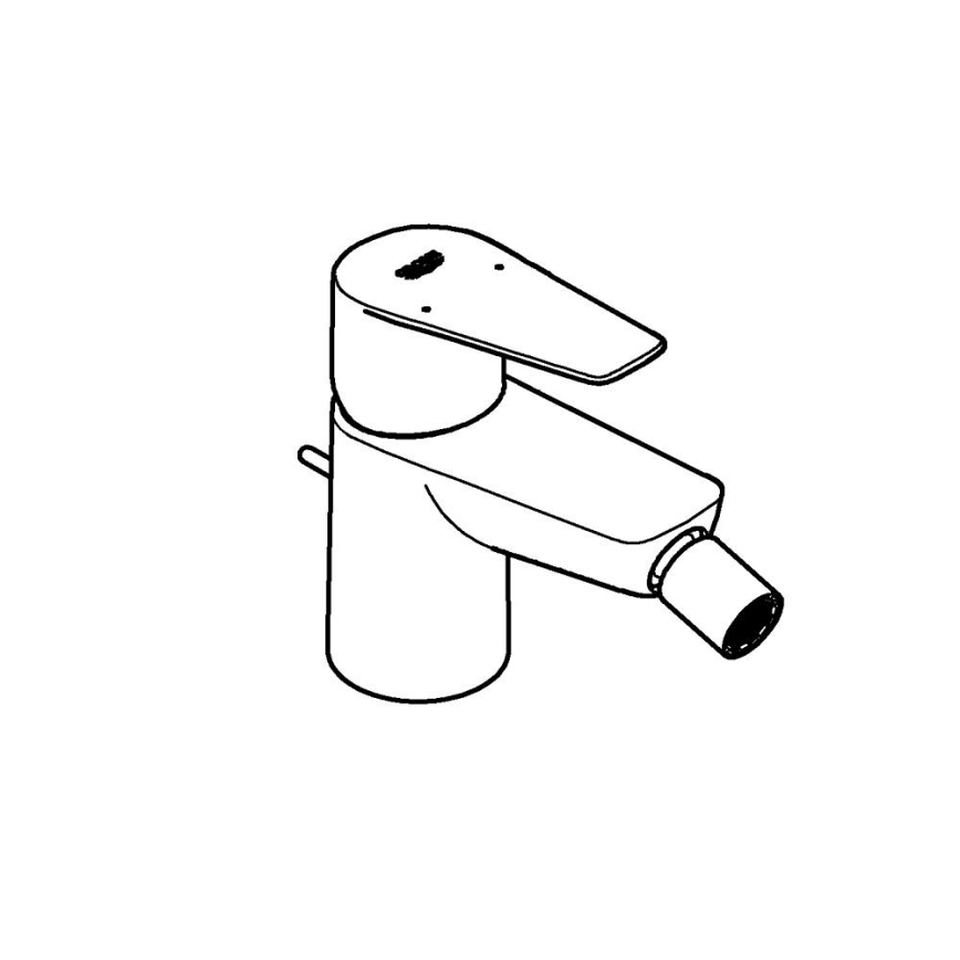 GROHE 23345001 - Μίκτης μπιντέ START EDGE γυαλιστερό χρώμιο