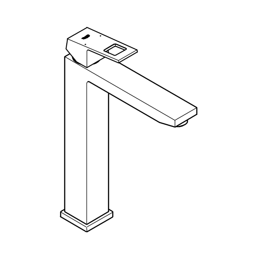 GROHE 23406AL0 - Μπαταρία νιπτήρα EUROCUBE, μέγεθος XL, φινίρισμα γραφίτη