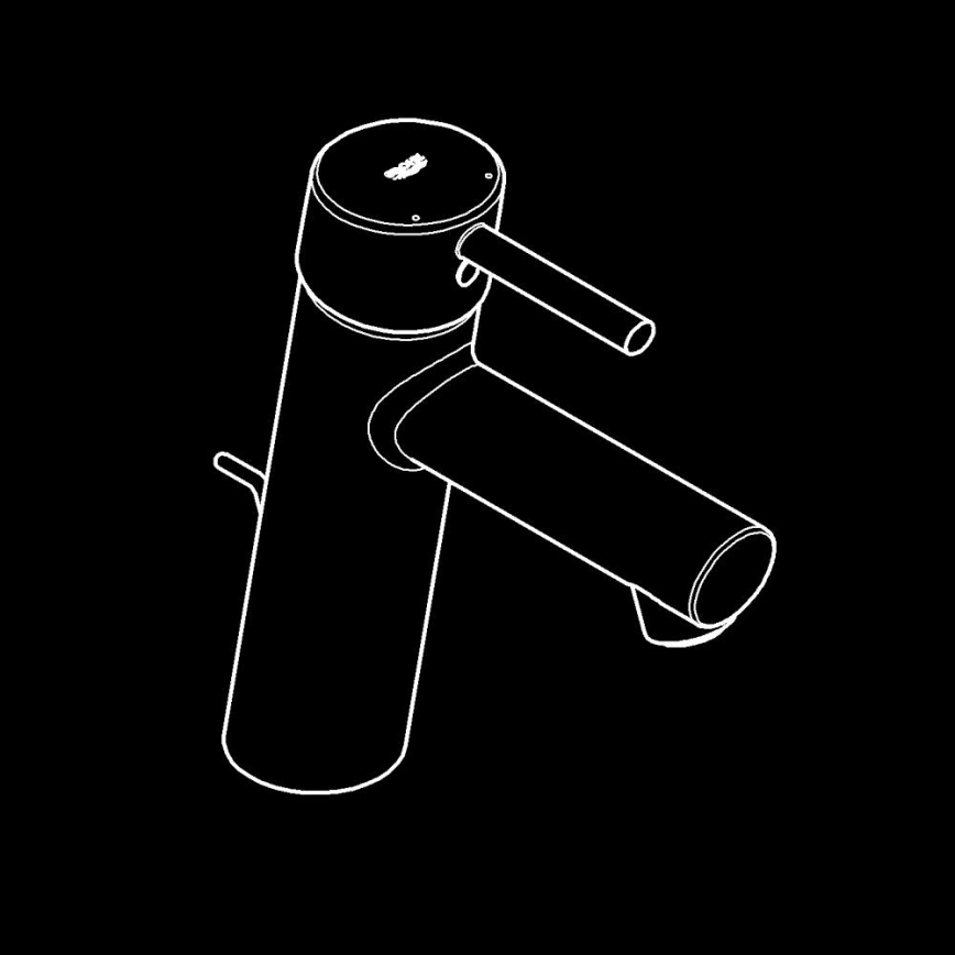 GROHE 23450001 - Μπαταρία νιπτήρα CONCETTO M γυαλιστερό χρώμιο