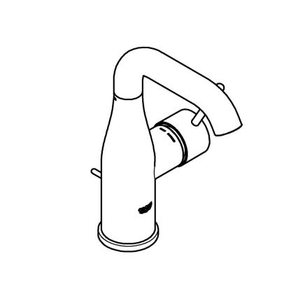 GROHE 23462AL1 - Μπαταρία νιπτήρα ESSENCE, μέγεθος M, σε απόχρωση γραφίτη