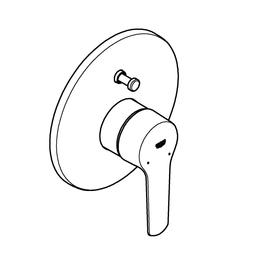 GROHE 23558002 - Μπαταρία μπανιέρας START σε γυαλιστερό χρώμιο