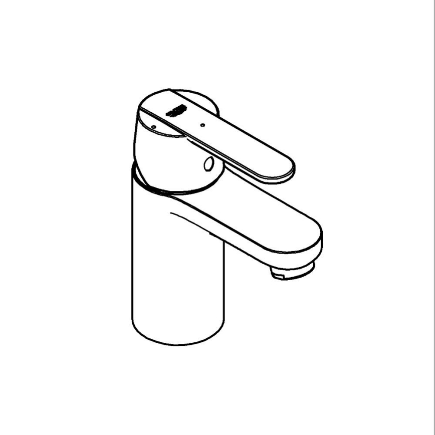 GROHE 23586LS0 - Μπαταρία νιπτήρα GET μέγεθος S λευκή