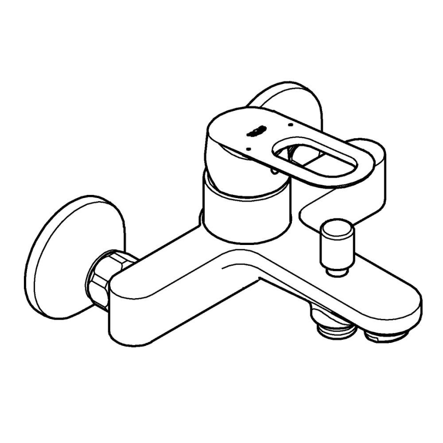 GROHE 23603000 - Μπαταρία μπανιέρας BAULOOP DN 15 γυαλιστερό χρώμιο