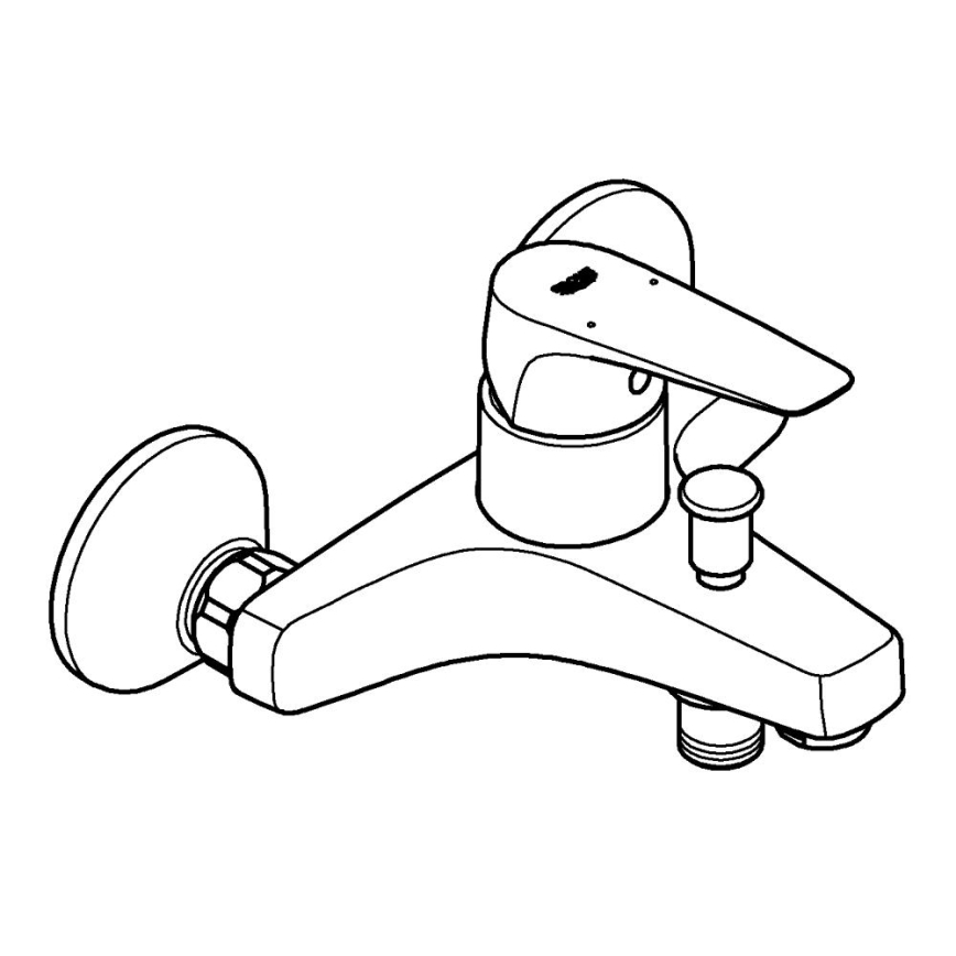 GROHE 23772000 - Μπαταρία μπανιέρας START FLOW 150 mm γυαλιστερό χρώμιο