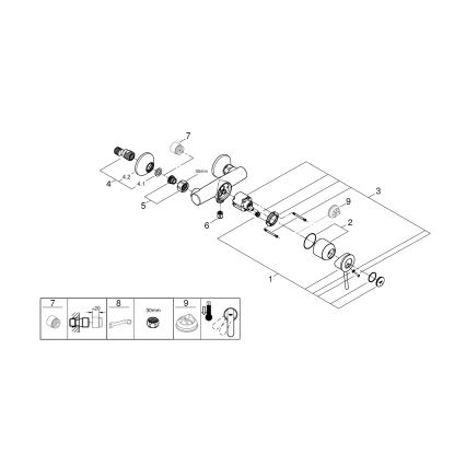 GROHE 23786000 - Μπαταρία ντους START CLASSIC 150 mm γυαλιστερό χρώμιο