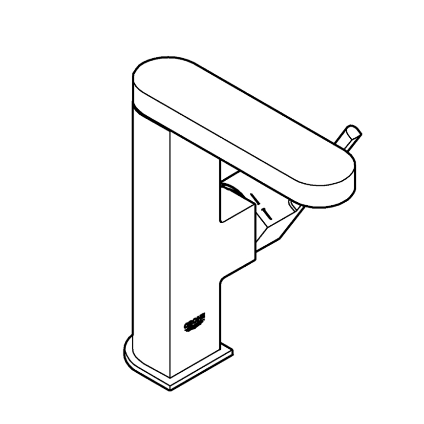 GROHE 23872003 - Μπαταρία νιπτήρα PLUS M, γυαλιστερό χρώμιο