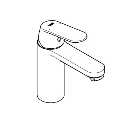 GROHE 23926000 - Μπαταρία νιπτήρα DN 15, μέγεθος M, γυαλιστερό χρώμιο