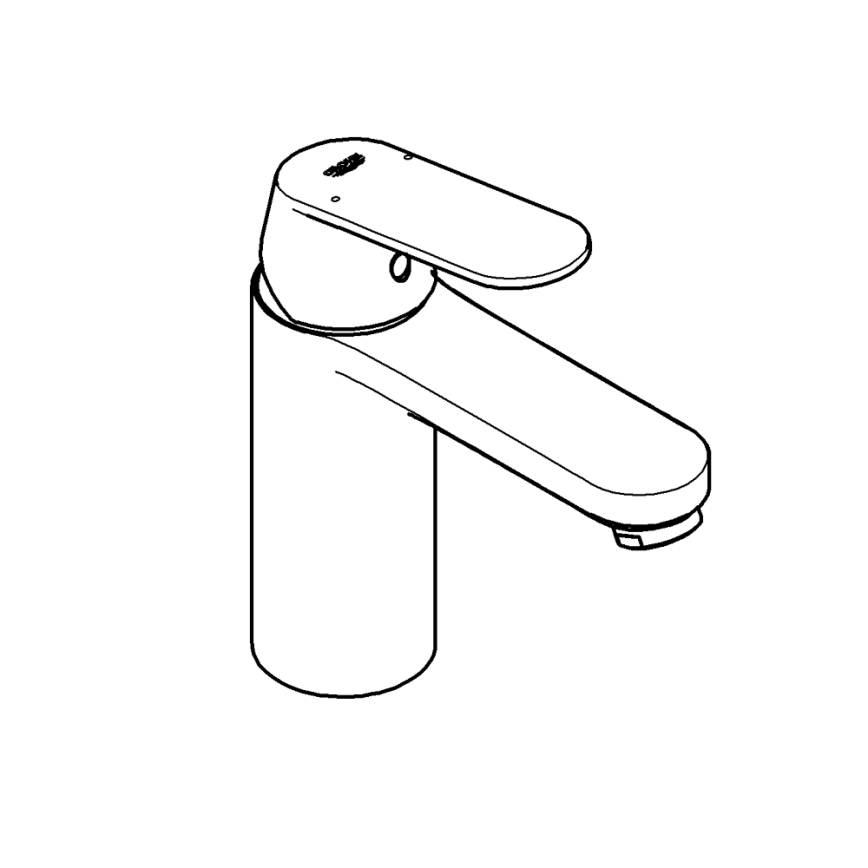 GROHE 23926000 - Μπαταρία νιπτήρα DN 15, μέγεθος M, γυαλιστερό χρώμιο