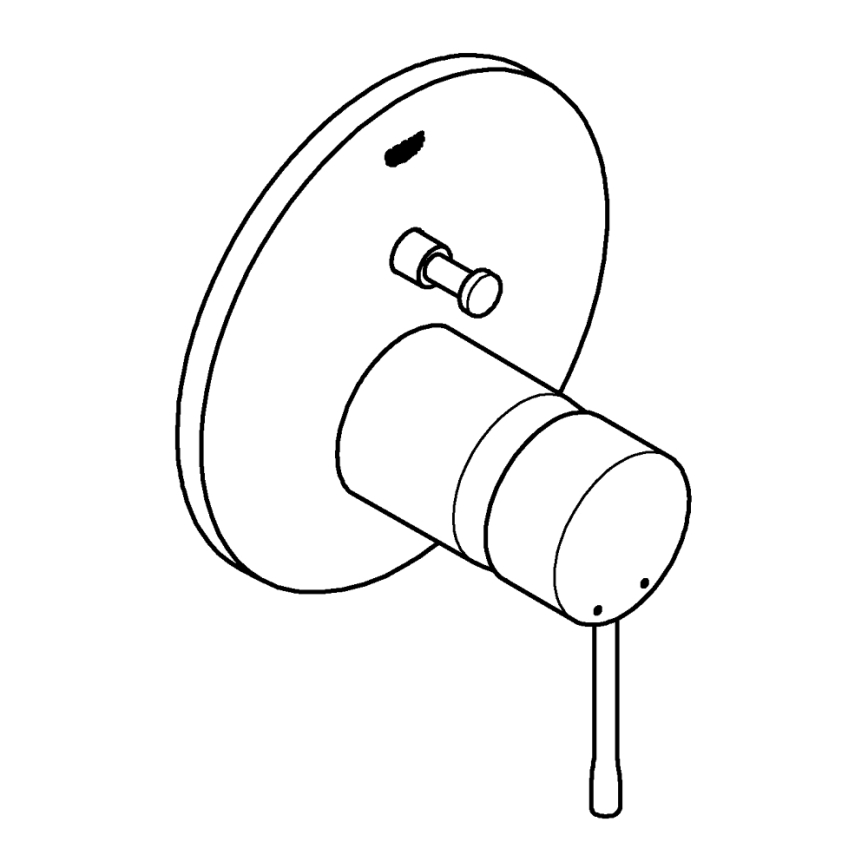 GROHE 24058DC1 - Μίκτης ντους ESSENCE για εντοιχιζόμενη εγκατάσταση, από ανοξείδωτο ατσάλι