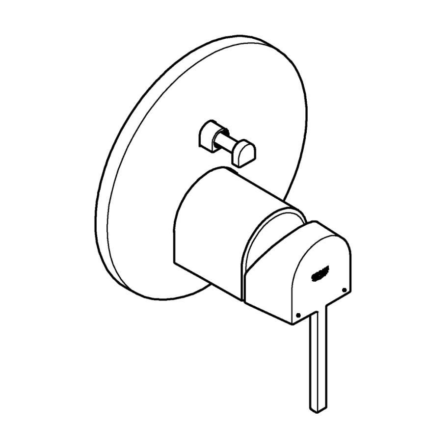GROHE 24060003 - Μπαταρία PLUS γυαλιστερό χρώμιο