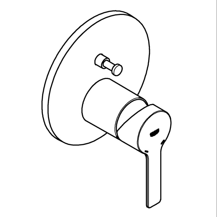 GROHE 24064001 - Μπαταρία LINEARE, γυαλιστερό χρώμιο