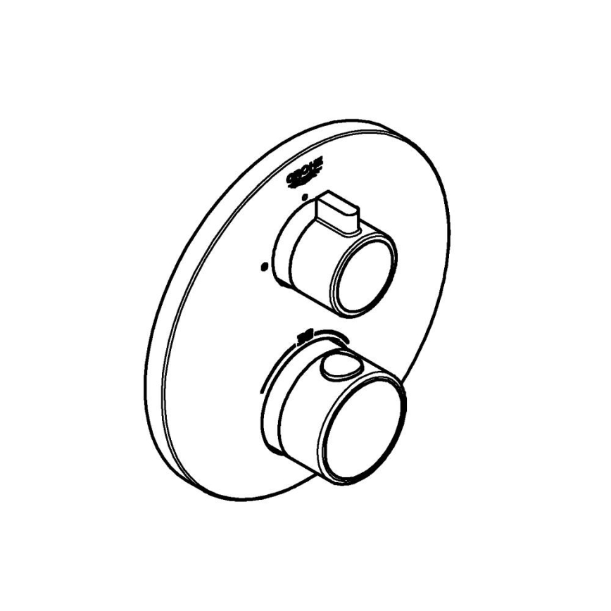 GROHE 24075000 - Θερμοστατική μπαταρία ντους GROHTHERM γυαλιστερό χρώμιο