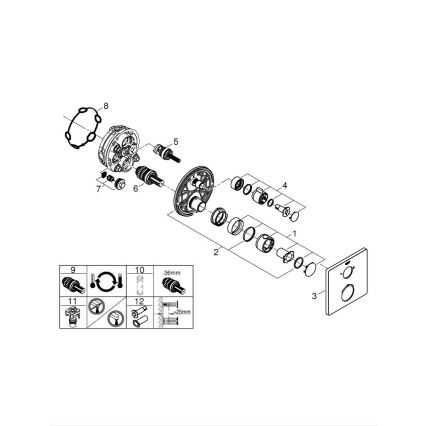 GROHE 24079000 - Θερμοστατικός αναμικτήρας ντους GROHTHERM, γυαλιστερό χρώμιο