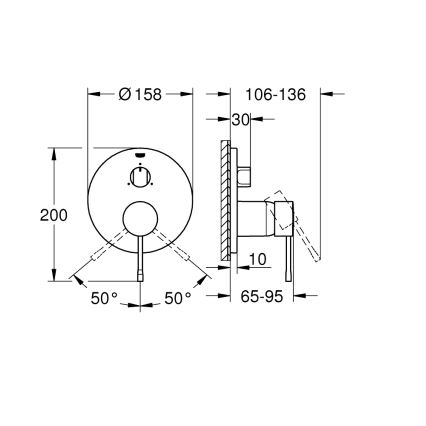 GROHE 24092AL1 - Μπαταρία ESSENCE σε γραφίτη