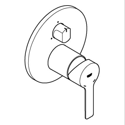 GROHE 24095001 - Μπαταρία LINEARE σε γυαλιστερό χρώμιο