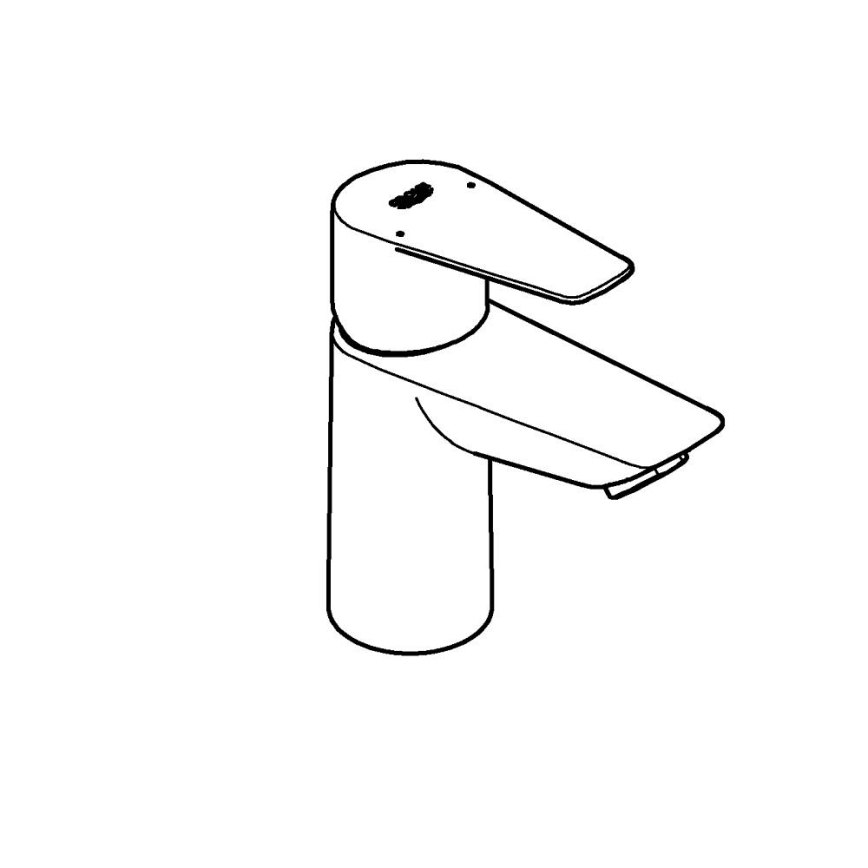 GROHE 24199001 - Μπαταρία νιπτήρα START EDGE DN 15, γυαλιστερό χρώμιο