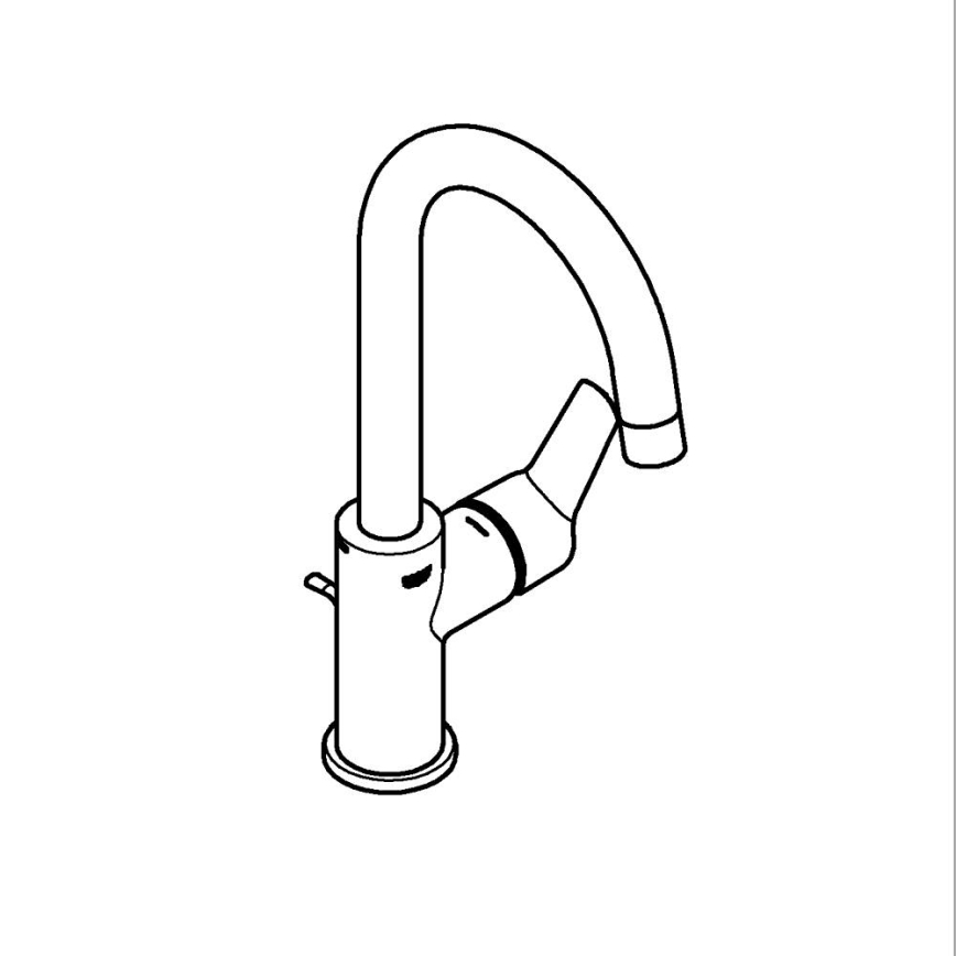 GROHE 242032432 - Μπαταρία νιπτήρα START 311 mm μαύρη