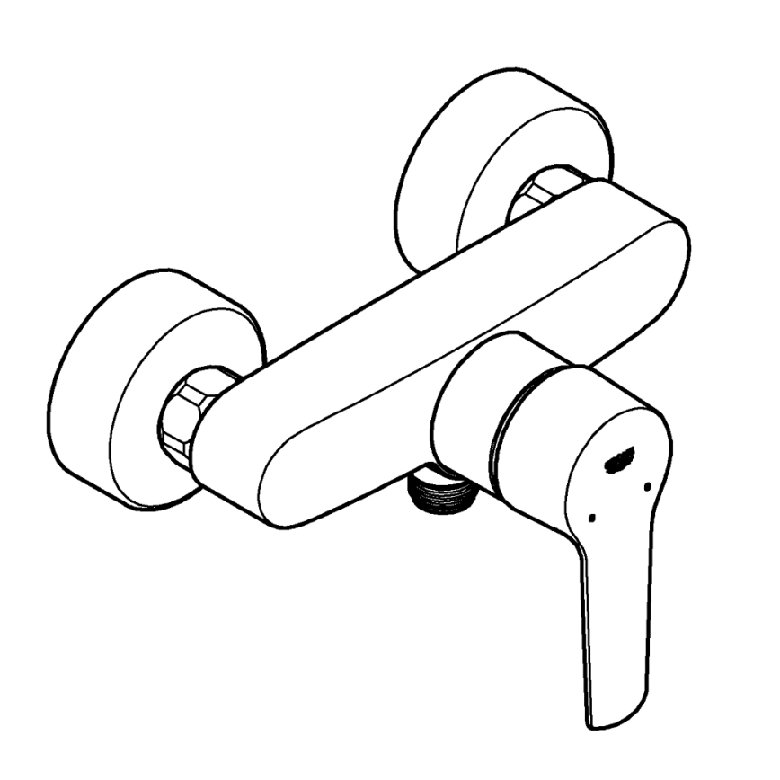 GROHE 242082432 - Μίκτης ντους START DN 15 μαύρος